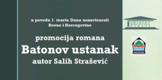 Za Dan nezavisnosti BiH promoviran roman „Batonov ustanak“