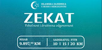 Sadekatul-fitr za 2023. godinu iznosi 10, 15 i 20 KM