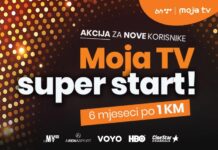 Moja TV super start 6 mjeseci za 1 KM uz vrhunski sadržaj