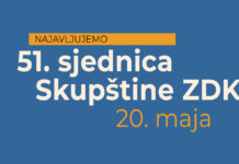 U srijedu 51. sjednica Skupštine ZDK